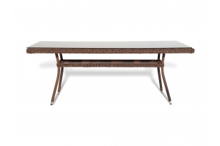 MR1000402 плетеный стол из искусственного ротанга (коричневый, 200х90см)